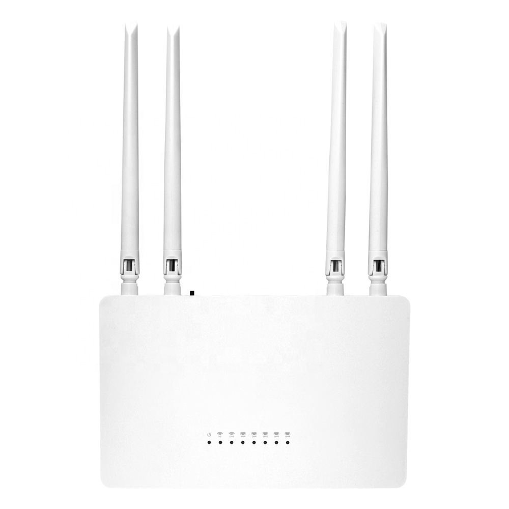 OEM ODM R1200 1200Mbps 1WAN 4LAN 100Mbps 2.4Ghz 5.8Ghz Dual Band Indoor Wireless Router 4x 5dBi Antennas Wifi Wireless Router